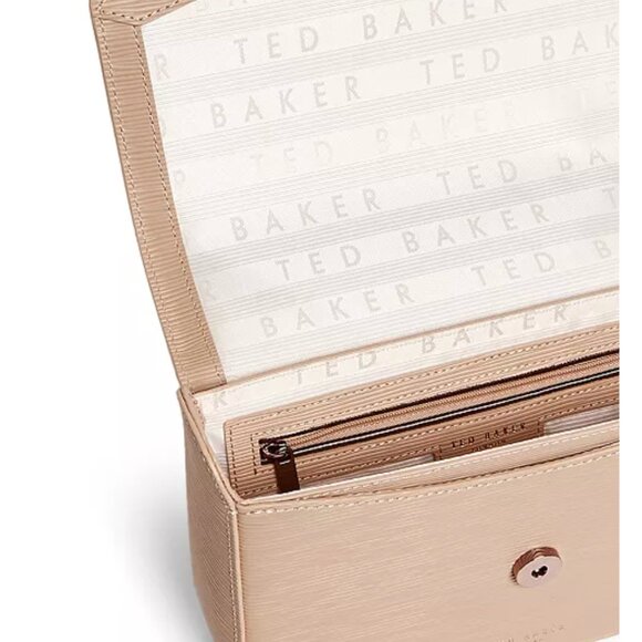 Ted Baker Taupe/Pink Danieel Cross Body Handbag EUC - Picture 9 of 10